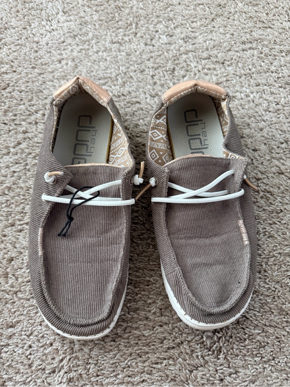 Casual woman’s Canvas Slip-On Shoes in Taupe